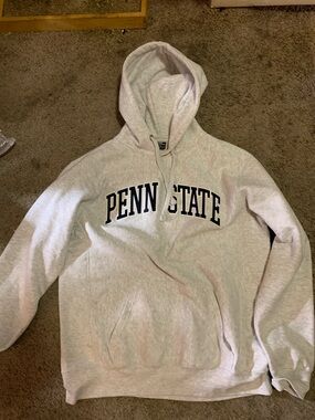 Top of the World Penn State Light Gray Hoodie with Navy Lettering